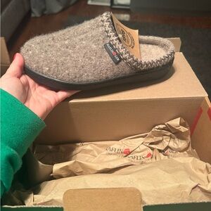 Haflinger Tan Wool Slippers